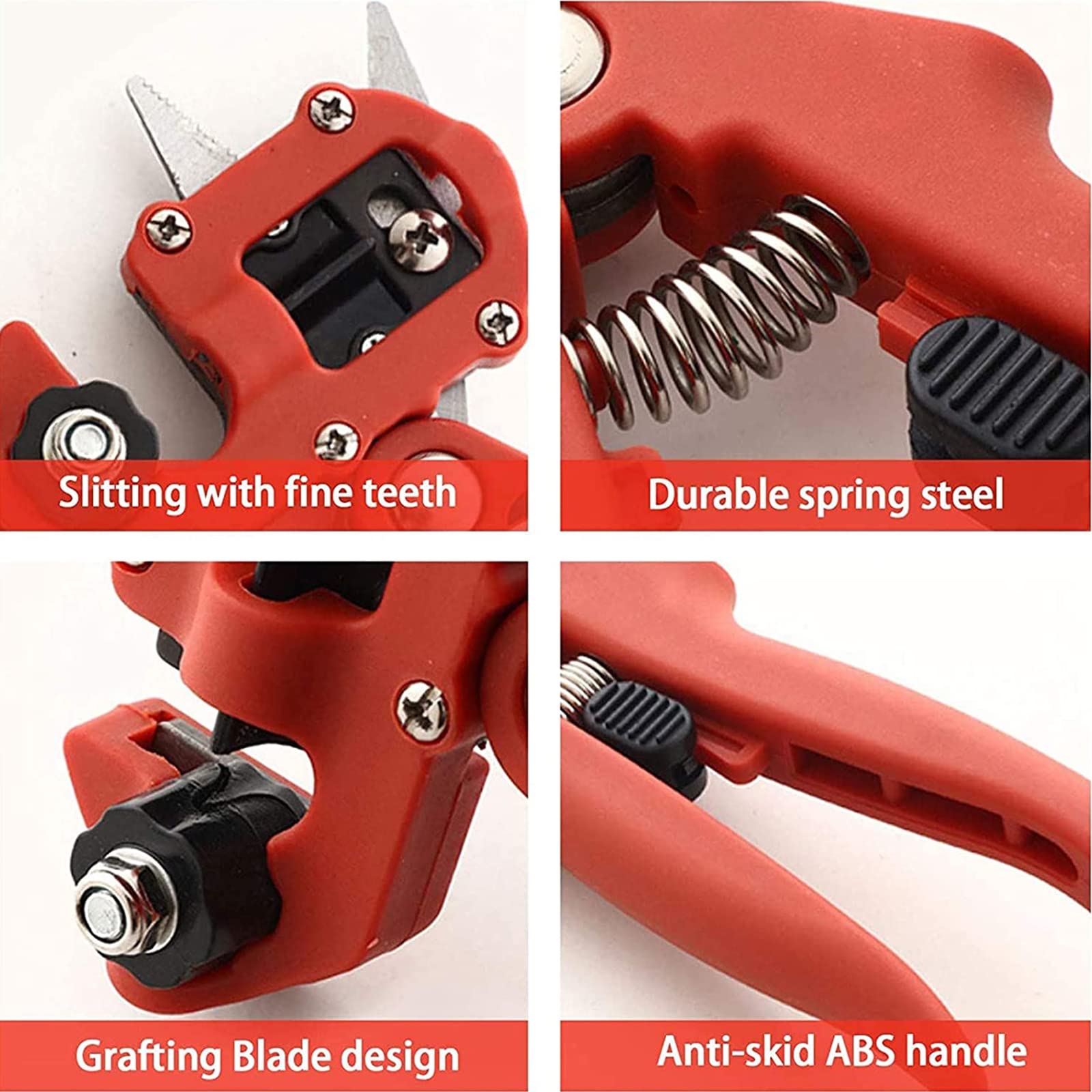 Forbici da Innesto Professionale, Giardinaggio Forbice da Innesto Kit Innestatrice Taglio, Utensili da Innesto con 3 Lame di Ricambio, Albero Frutto di Taglio per Potatura E Utensile Innesto