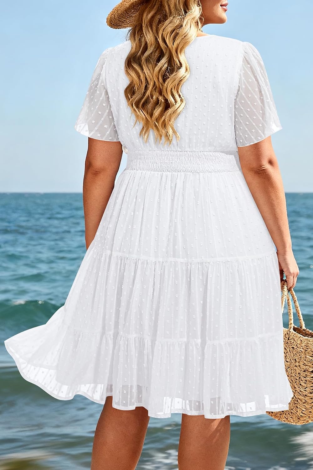 Pinup Fashion Plus Size Summer Dresses-Casual Graduation Beach Sundress Vacation Easter Short Dress - Image 4
