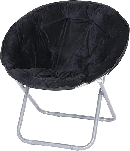 Miniatura 4 de Nouva Silla plegable, silla plegable de luna, silla de lectura redonda de piel sintética, silla de juegos con marco de metal para niños,