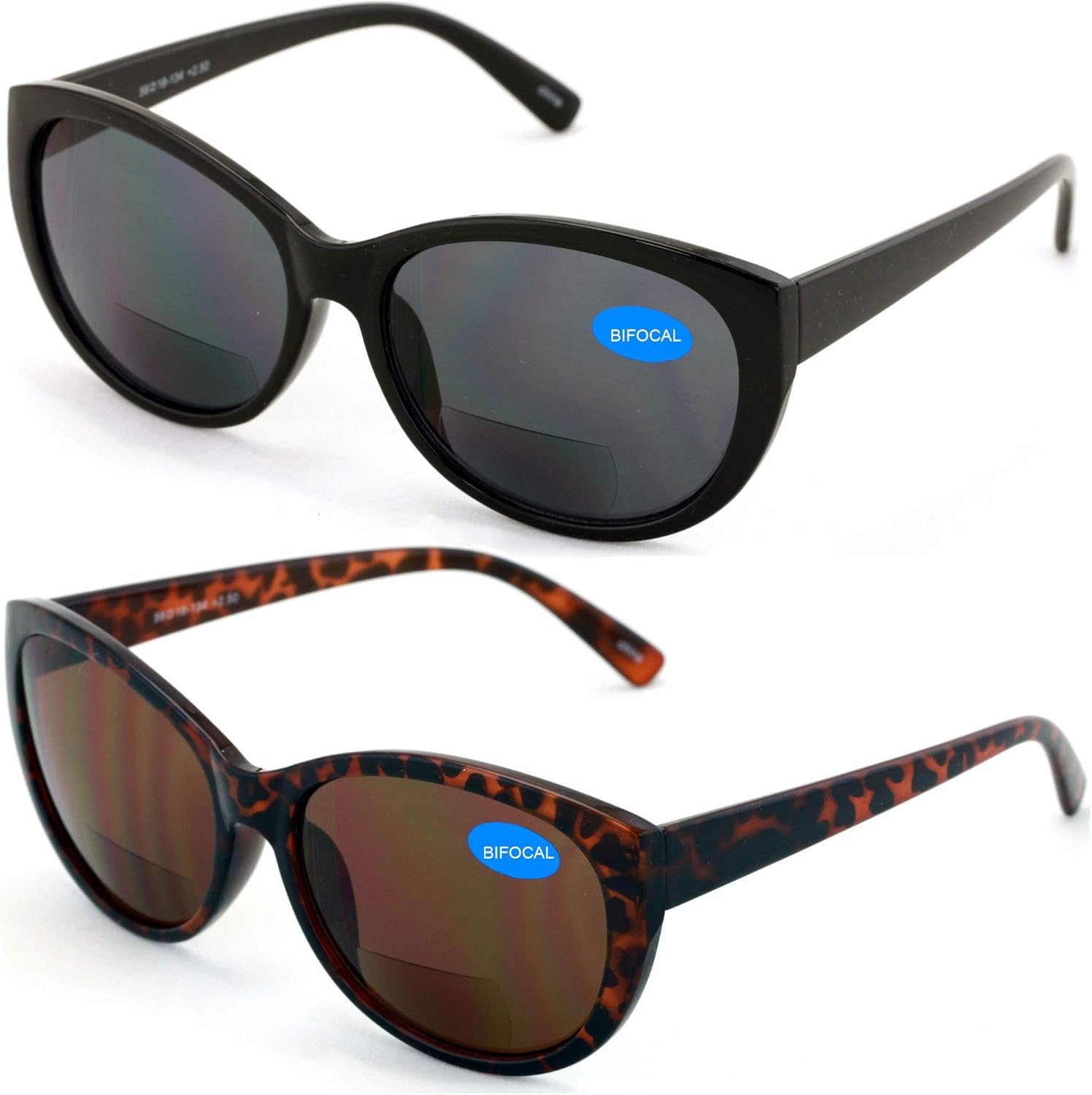 V.W.E. 2 Pairs Women Bifocal Reading Sunglasses Reader Glasses Cateye Vintage Jackie Oval - Image 2