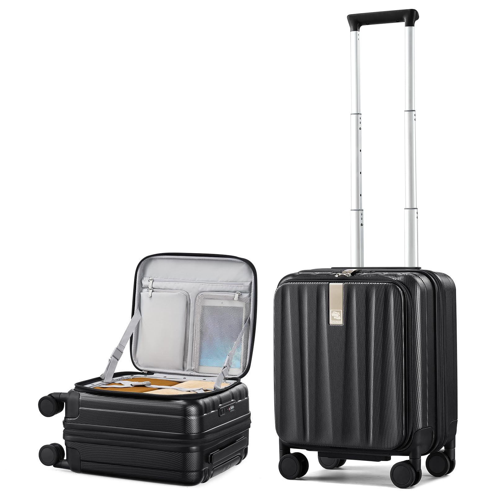 Hanke Top Opening Carry-On - Expandable 16 Inch Airline Approved Spinner