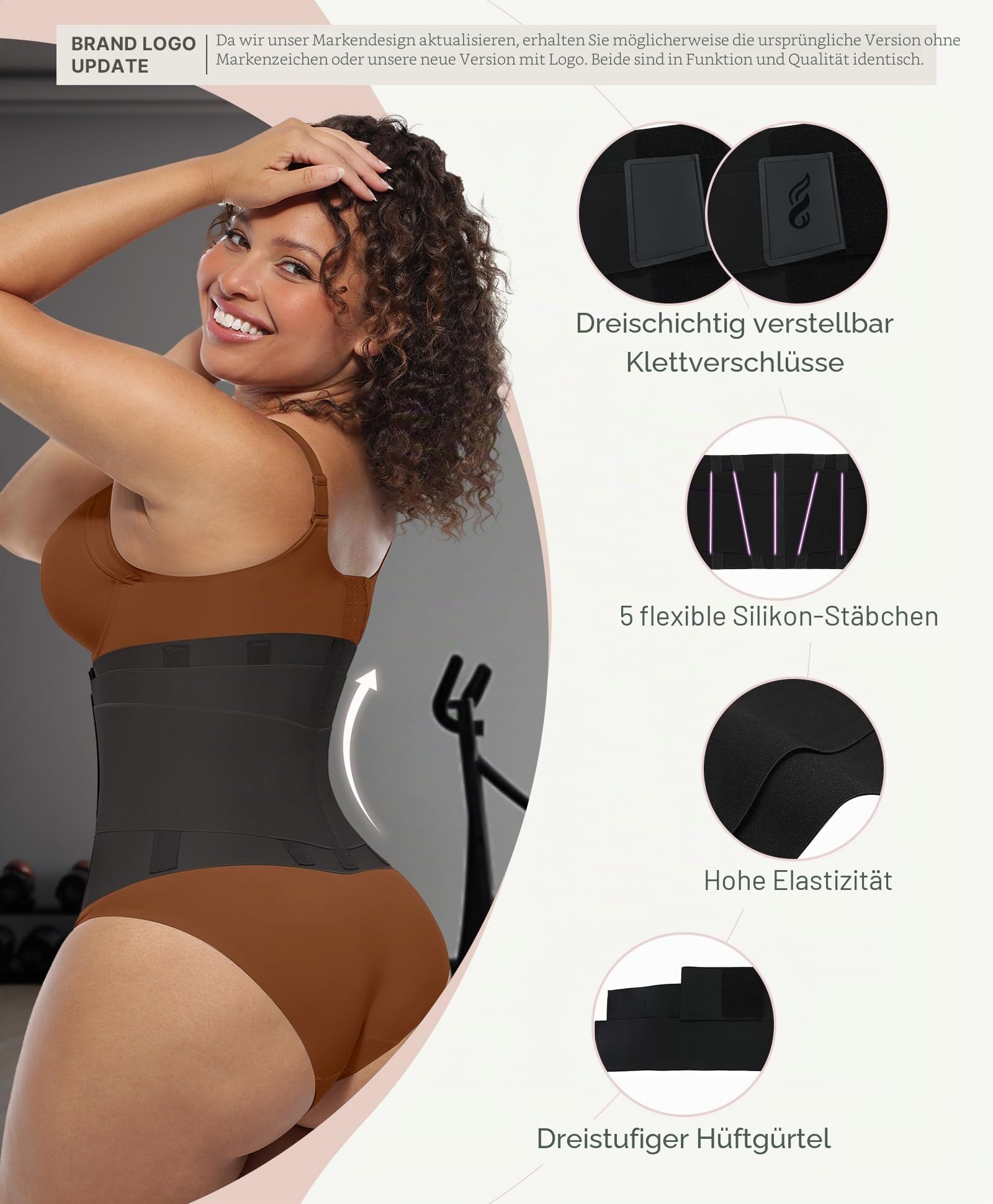 FeelinGirl Waist Trainer Bauchweggürtel Korsett Damen Bauchweg Bauchgürtel Shaper Trimmer Bauchkontrolle Shapewear Körperformer mit Dreifachumwicklung für Frauen