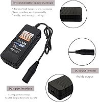 Vista 3 de Cargador de batería de plomo-ácido de 24V 2A AC/DC para batería de plomo-ácido de 24V con conector XLR-3Pin Carga rápida