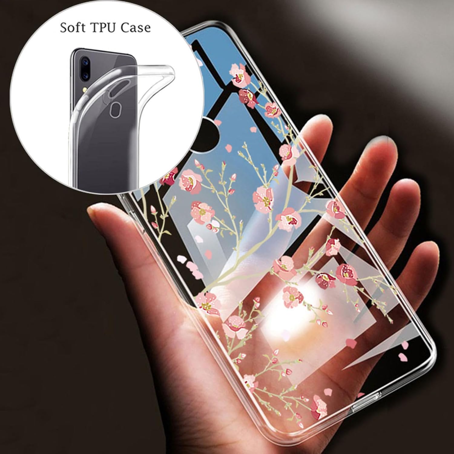 for Doogee DK10 Phone Case with [1 Pack] Screen Protector, Clear Soft Silicone TPU Protective Case, Anti-Fall Ultra-Thin Bumper Case for Doogee DK10 (6.67") - Flower