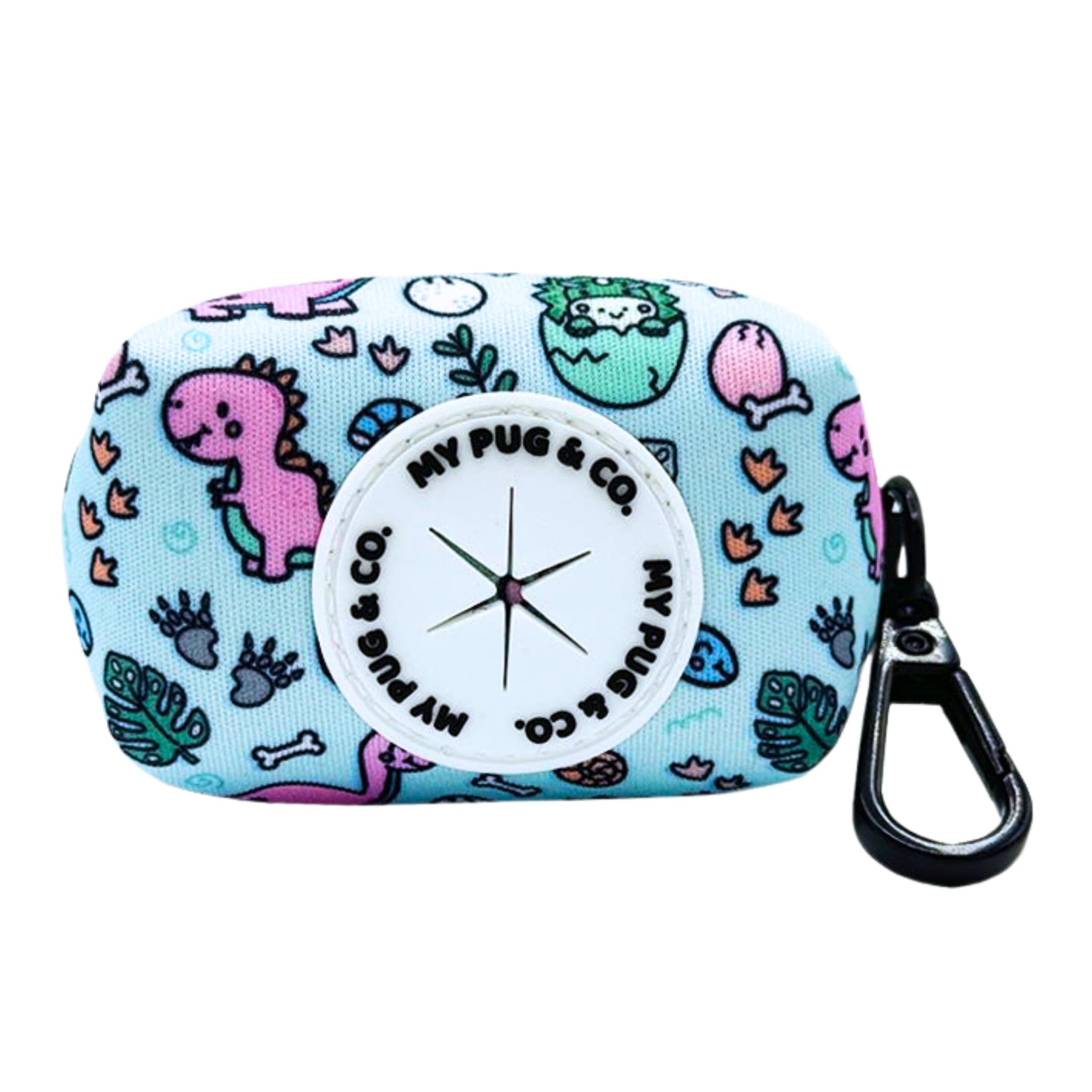 My Pug - Porta Bolsas Caca Perro | Accesorios para Perros | Dispensador Bolsas Caca Perro | Perros Accesorios | Porta Bolsa Tela Excrementos | Accesorios Perros para Bolsas Caca Perro (Doggysaurus)