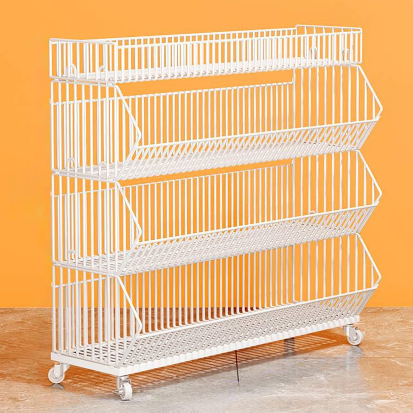 Expositor comercial blanco para supermercados y tiendas de conveniencia de 90 x 45 cm