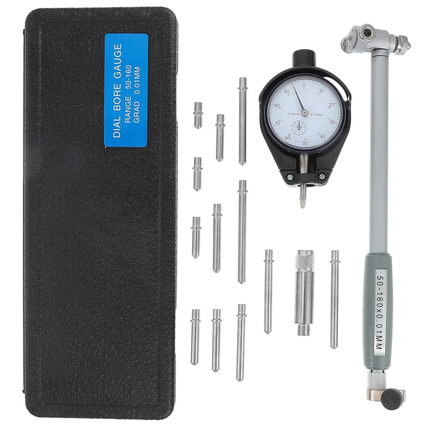 Unomor 1 Set Hole Gauge Bore Gauges Aluminum Caliper Cylinder Bore Gauge Dial Bore Gauge Gage Micrometers Measuring Inner Diameter Bore Gauge Bore Gauge Tool Steel Black