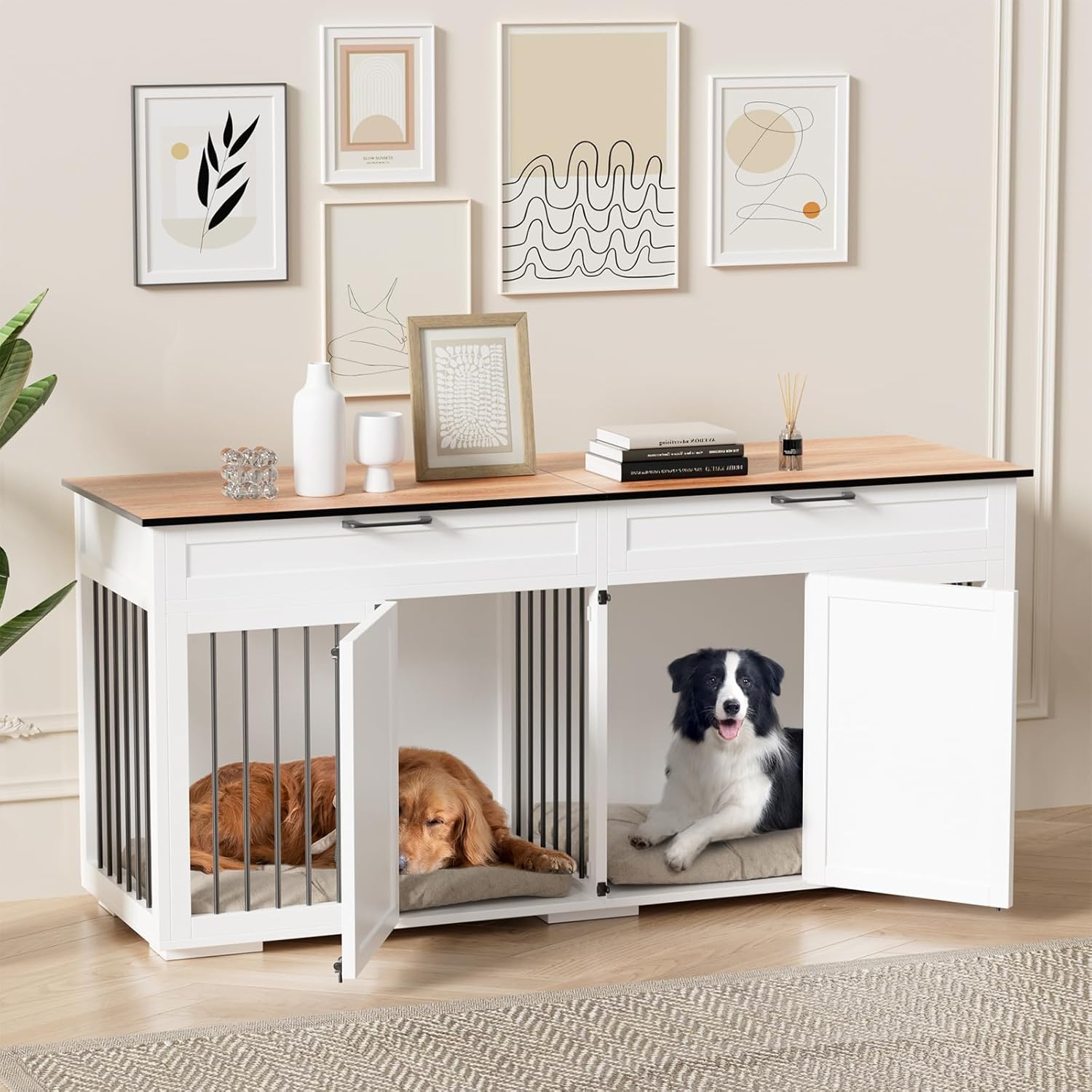 Jaulas Para Perros Grandes Mueble Jaula Para Perros GOPLUS 62x49
