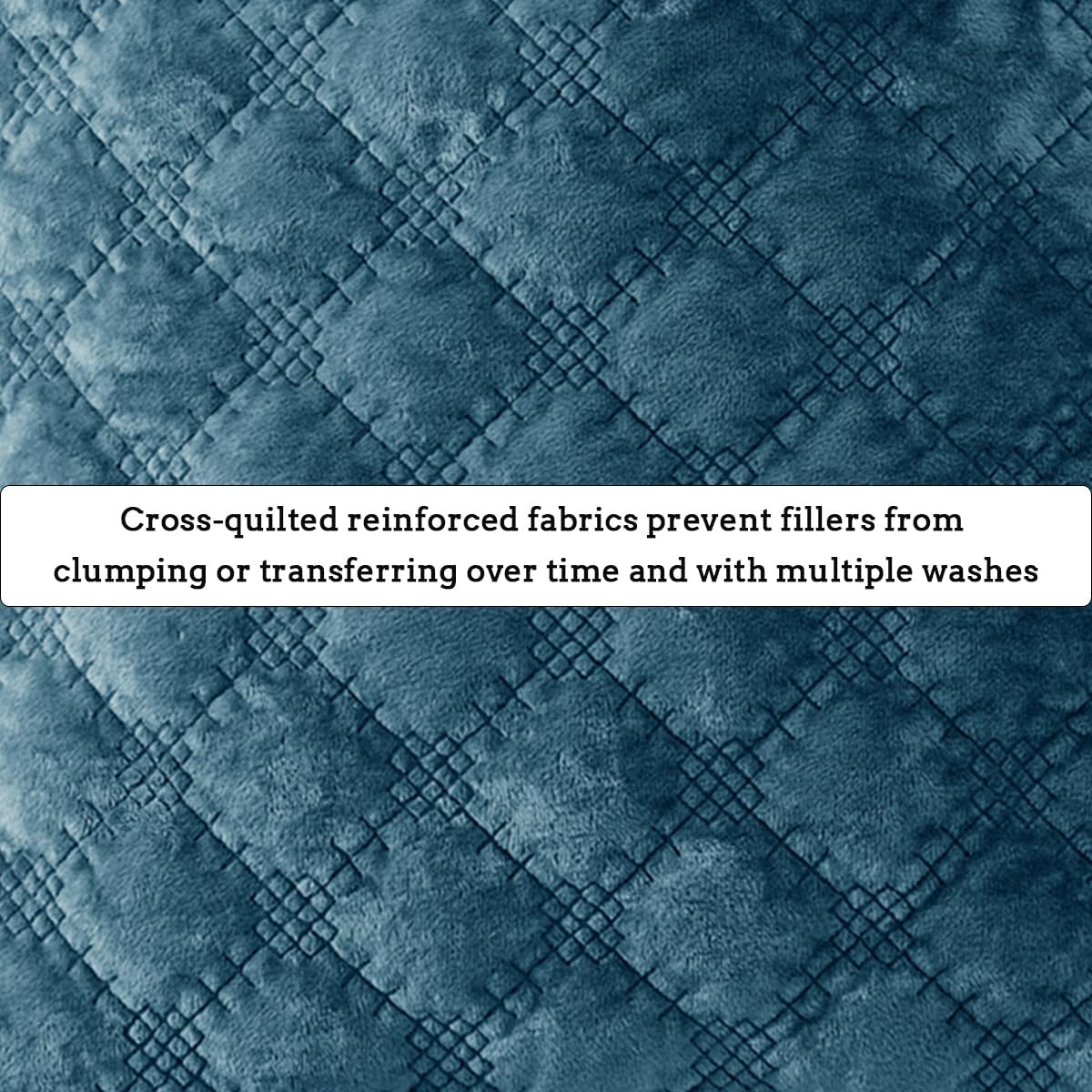Throw Pillow Cover 18x18 1 Piece Velvet Square Pillowcase Soft Skin-Friendly Cross Process Decorative Farmhouse Cushion Covers for Couch Sofa Bedroom Living Room,Blue