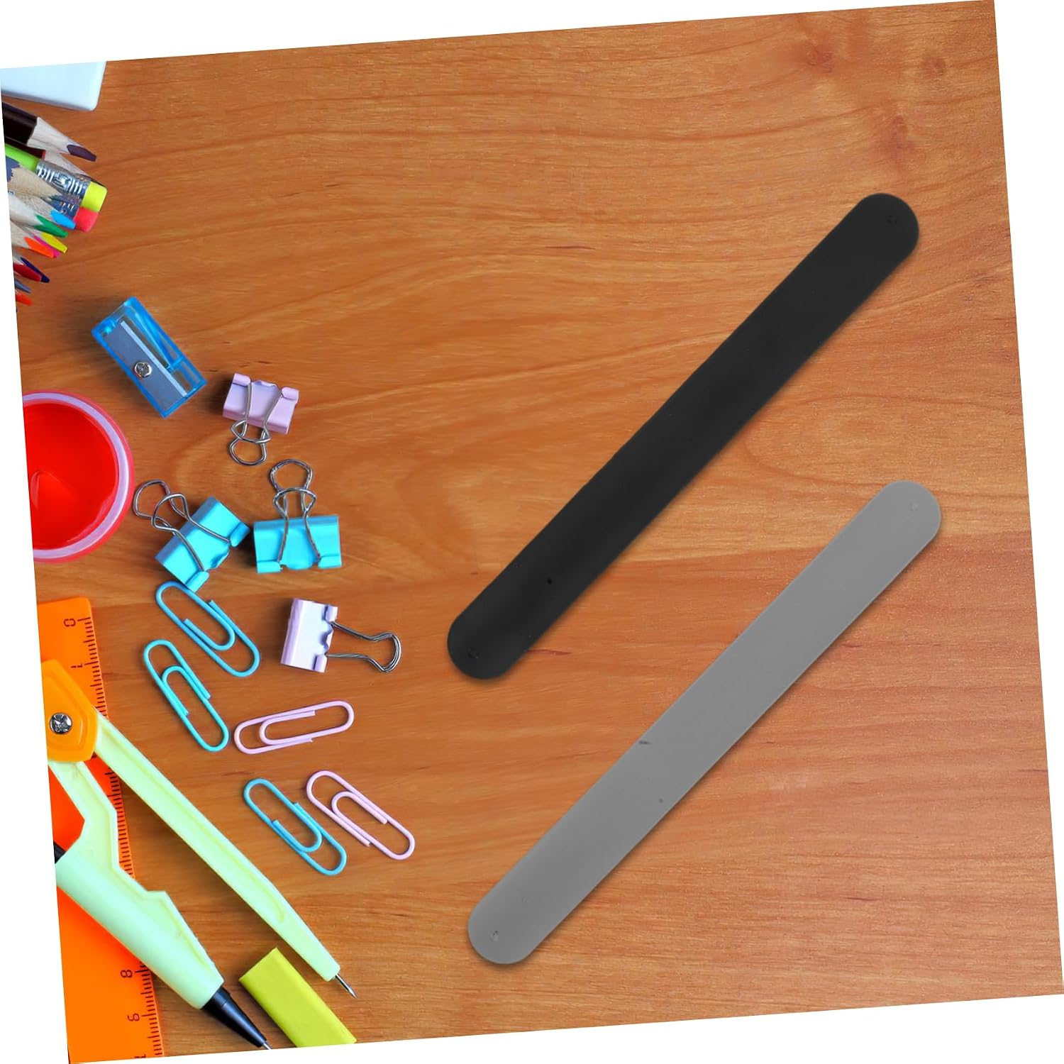 Unomor Silicone Covered Metal Strips 12pcs for Wrapping Paper Storage