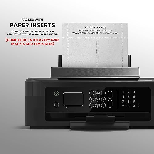 Vista 3 de Office Werks - Paquete de 20 portatarjetas magnéticas para identificación, 4 x 3 pulgadas, etiqueta de identificación horizontal para convenciones