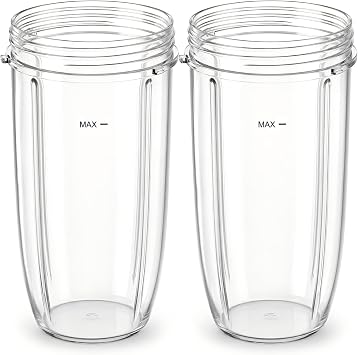 قطع غيار 32 أوقية أكواب خلاط 2 عبوات استبدال خلاطات متوافقة مع NutriBullet 600w و 900w Blender
