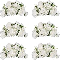 Vista 36 de Bolas de flores de rosas rojas para centros de mesa: 6 piezas de centros de mesa de flores de diámetro de 11.8 pulgadas para mesas en decoración