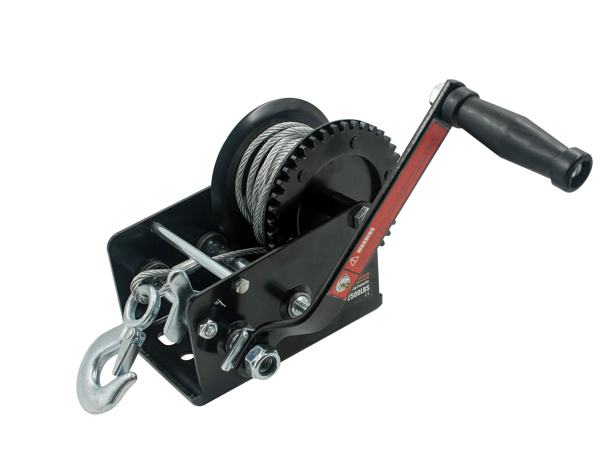 Buy TYT 2500lbs Boat Trailer Winch with Steel Cable, Heavy Duty Two Way