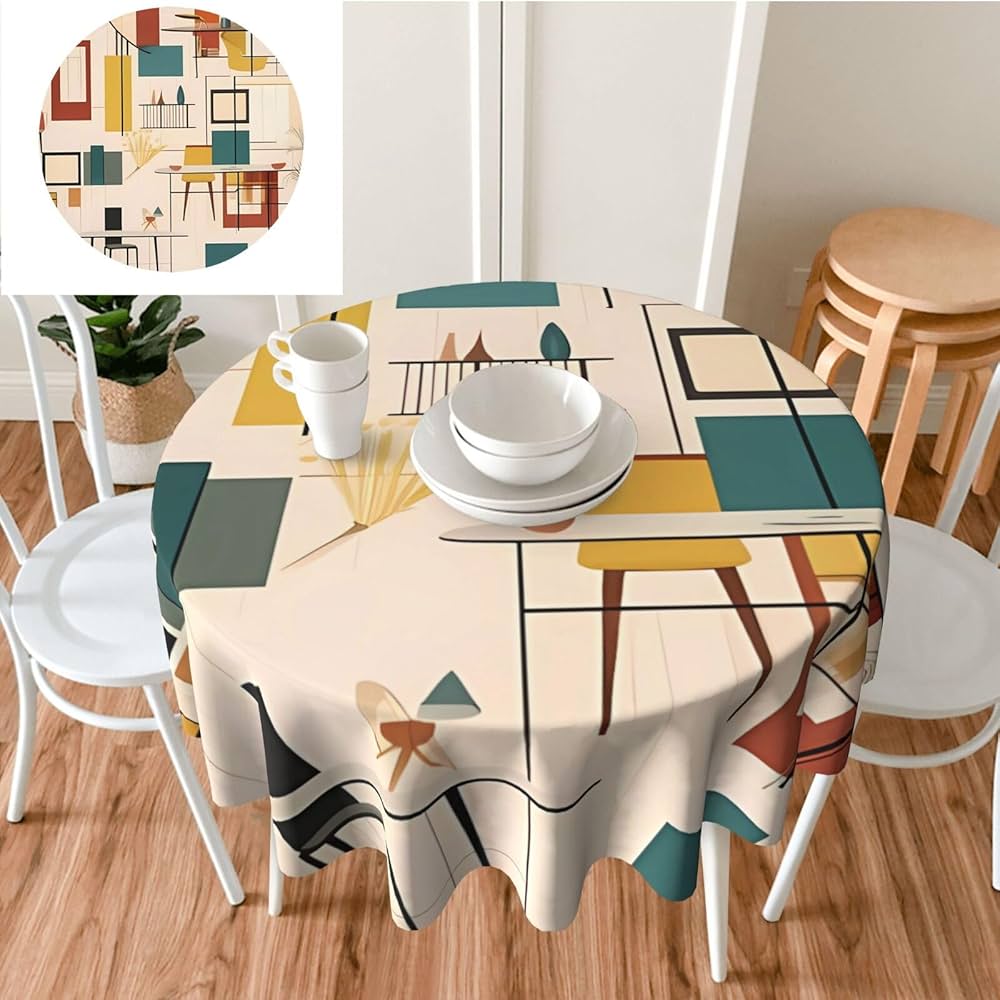 Amazon.com: GFLFMXZW Mid Century Modern Print Table Cloth