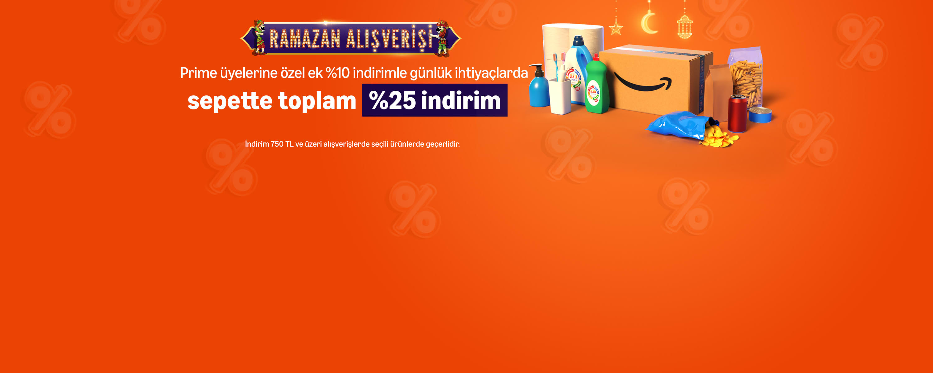 Günlük ihtiyaçlara sepette toplam %25 indirim