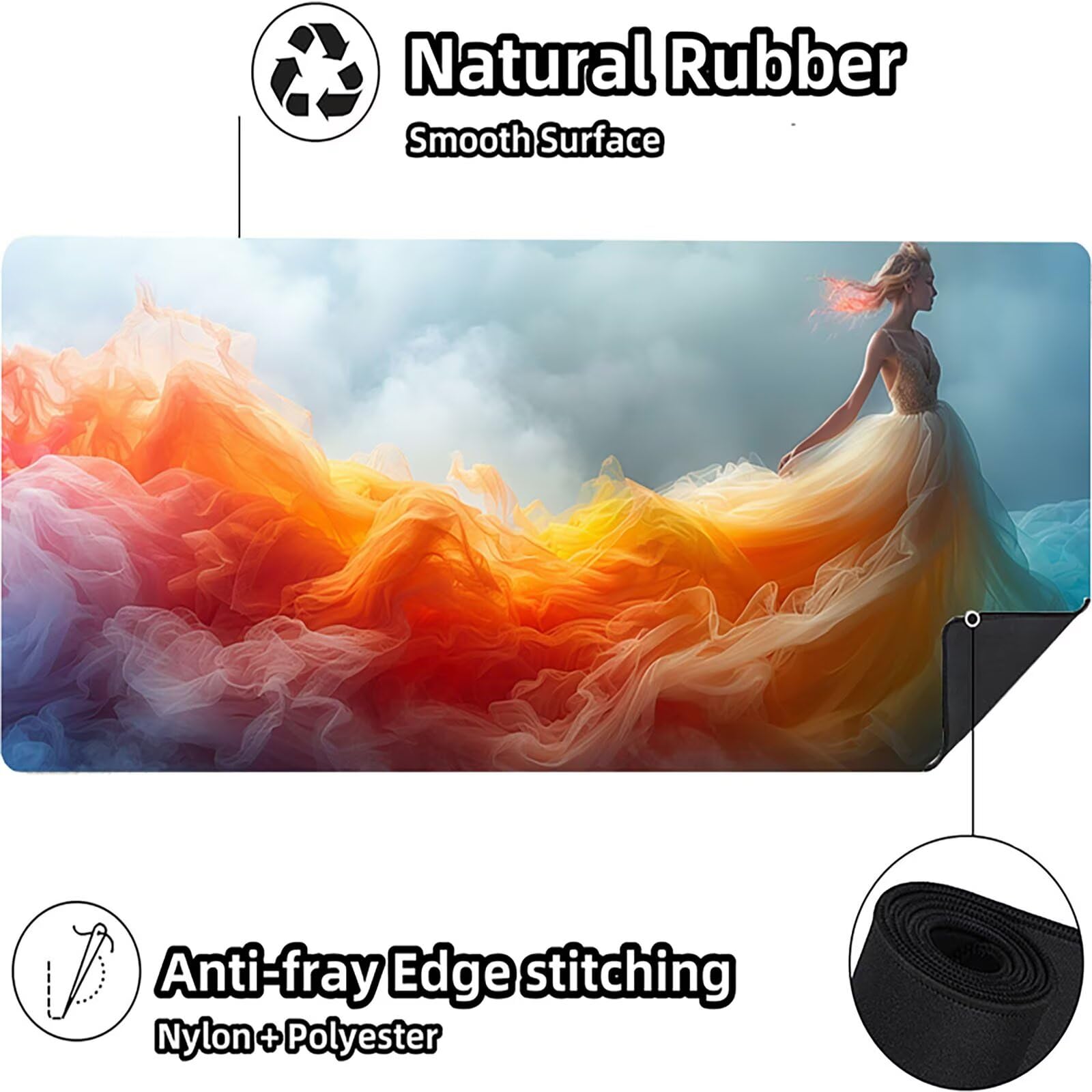 Tappetino Mouse XXL 1500 x 800 mm, Tappetino Mouse Donna, Gaming Mousepad Migliorare la Velocità e la Precisione, Mouse Pad con Base in Gomma Antiscivolo, Ufficio Accessori Gaming, Grigio 0-5183