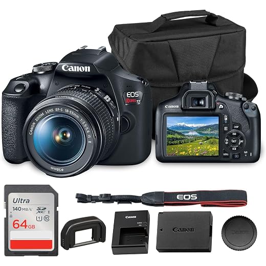 Canon Eos Rebel T7 Dslr Camera With 18-55Mm Lens Bundle