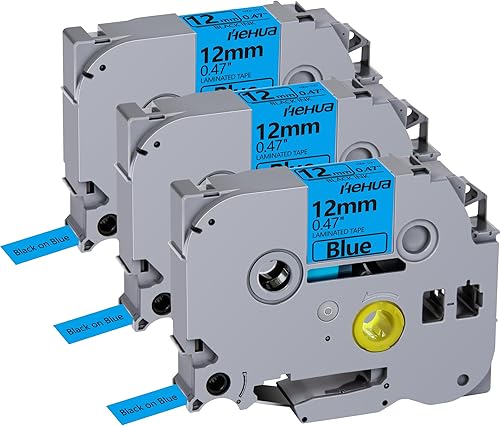 Vista 80 de Hehua Tze - Cinta negra laminada de 0.945 in y 0.94 pulgadas compatible con Brother P-Touch TZe-354 TZe354 TZ-354 TZ354 etiqueta para Ptouch PT D600