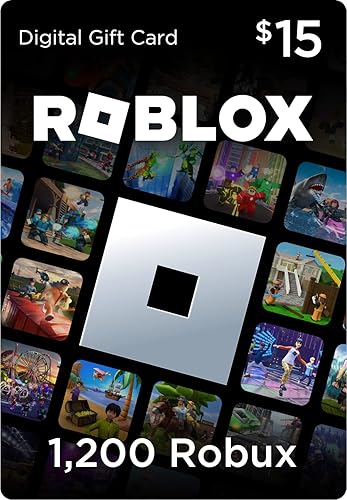 Roblox Digital Gift Card - 1200 Robux Includes Exclusive Virtual Item Online Game Code