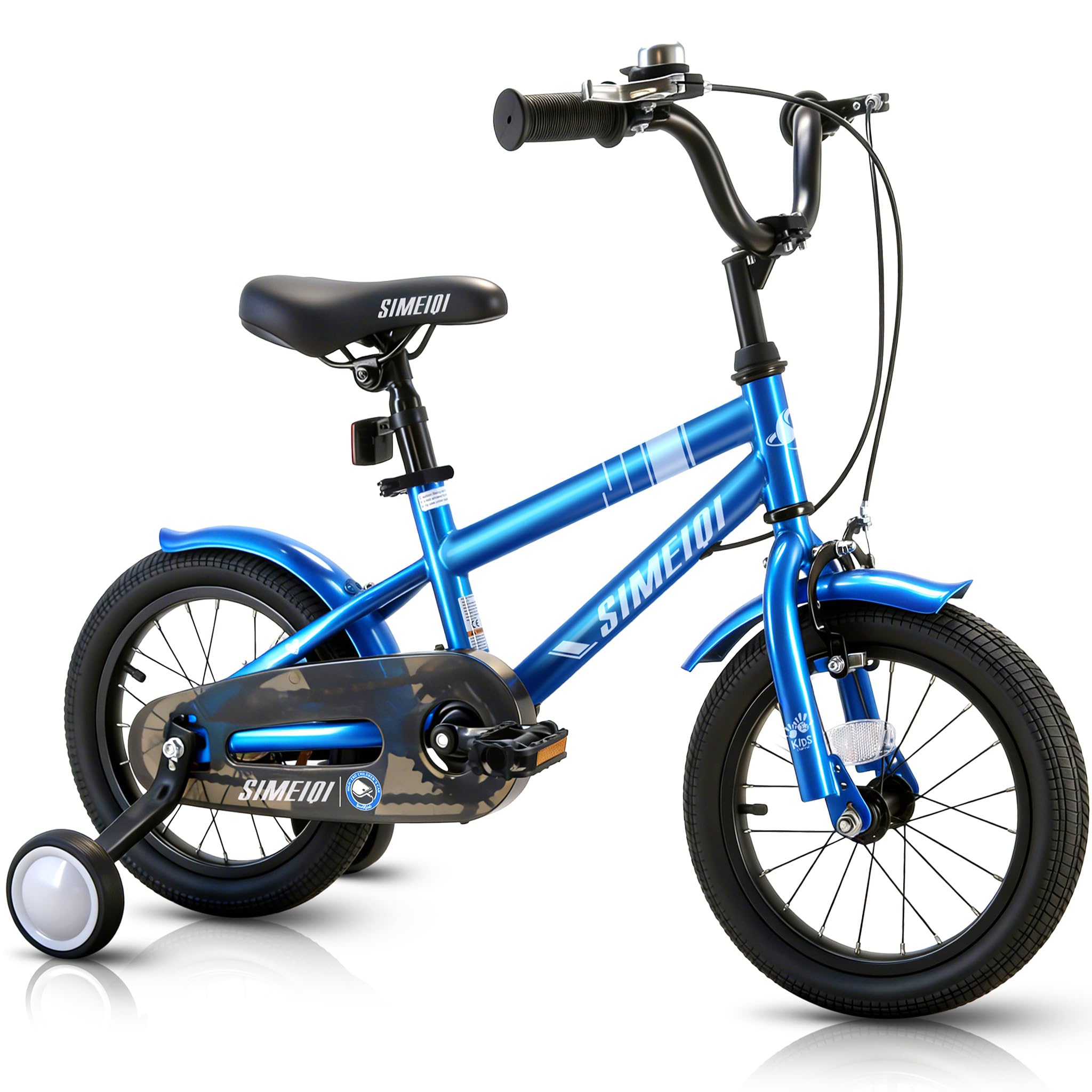 14 16 18 Inch Kids Bike for 3-9 Years Boys and Girls with Stabilisers & Kickstand Dual Handbrakes Adjustable Seat