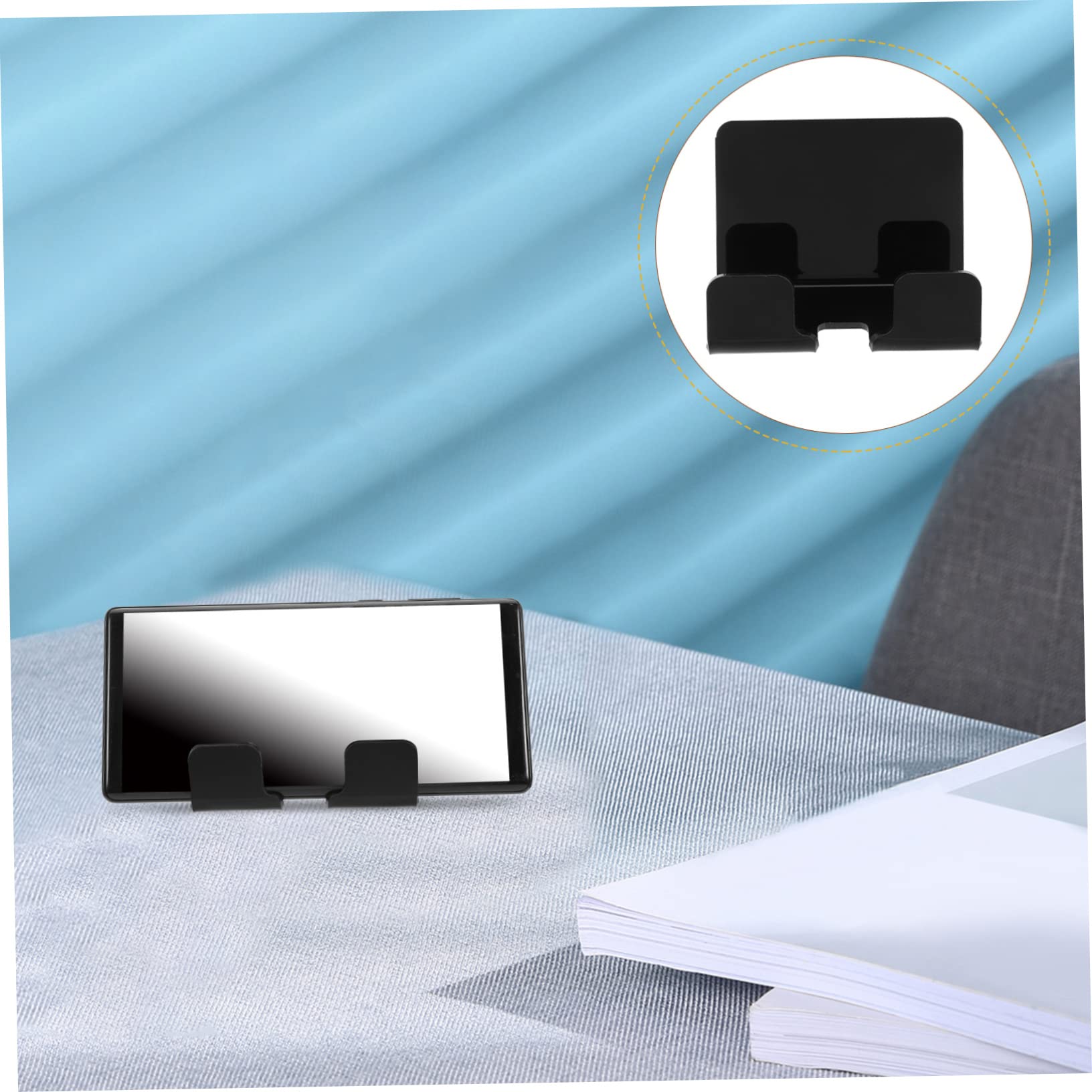 UKCOCO 4piezas Soporte Adhesivo para Teléfono Móvil Montado Pared Estante De Carga Práctico para Hogar y Oficina Diseño Multifuncional y Ahorro De Espacio