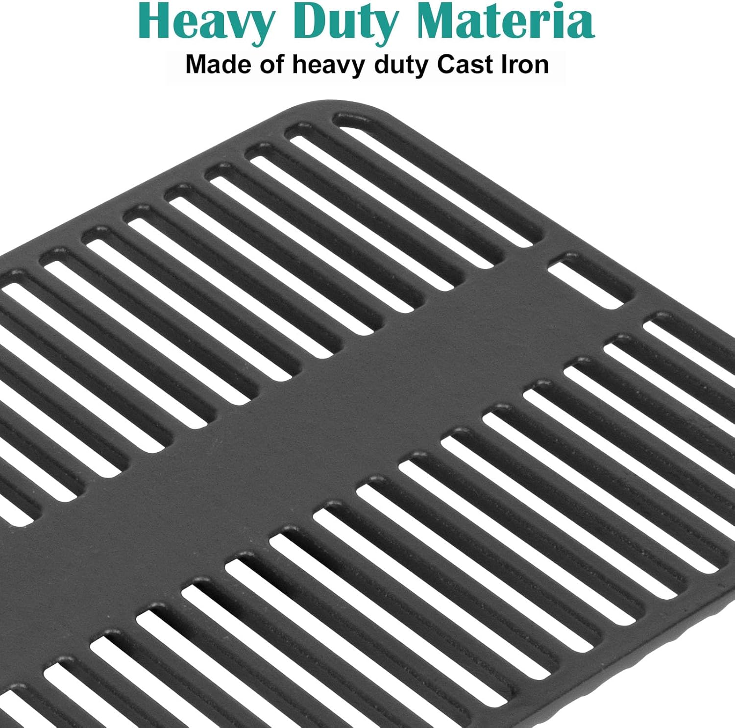 Cast Iron Grill Grate for Weber Go-Anywhere Charcoal and Gas Grill, Cooking Grill Grids Replaces 80631, 70211, 3634, 67195, 16" x 10"