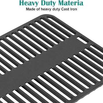 Cast Iron Grill Grate for Weber Go-Anywhere Charcoal and Gas Grill, Cooking Grill Grids Replaces 80631, 70211, 3634, 67195, 16 x 10