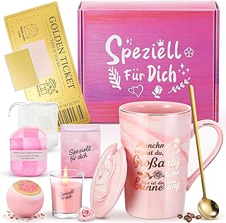 XVB Geschenke für Frauen, Geburtstagsgeschenk für Frauen, Geschenke zum Valentinstag für Sie, Jahrestag, Geschenk für Weihnachtsgeschenke, 340 ml Kaffeetassen & Becher Geschenkset