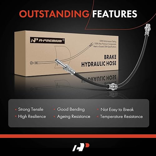 Miniatura 6 de A-Premium Manguera hidráulica de freno trasero compatible con modelos BMW seleccionados - 318i, 318is, 323Ci, 328Ci, 323i, 323is, 325Ci, 330Ci,