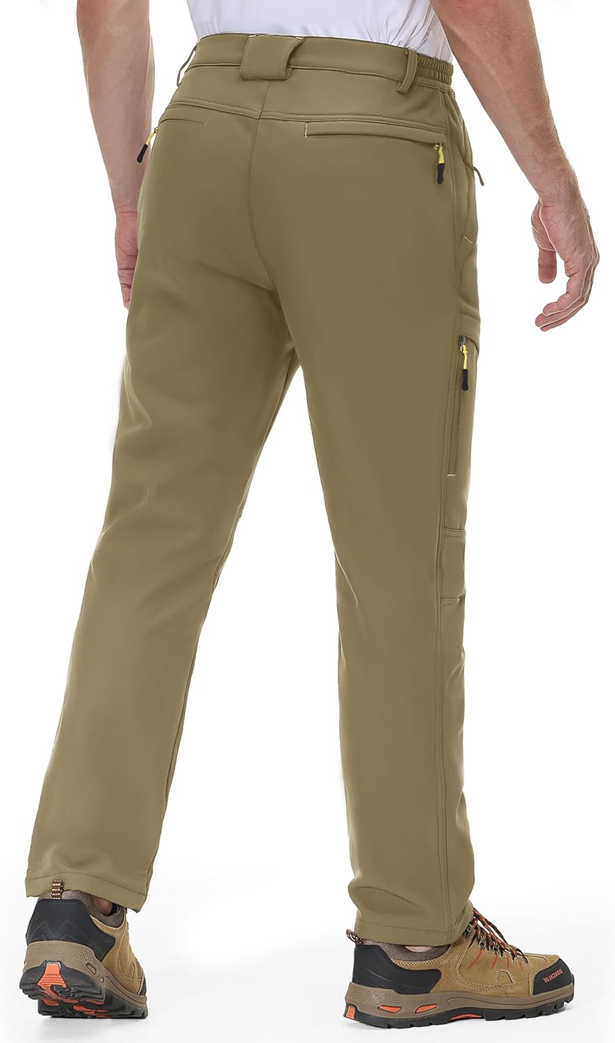 MAGCOMSEN Snow Pants for Men Water Resistant Fleece Lined 5 Zipper Pockets Winter Snowboard Hiking Insulated Ski Pants