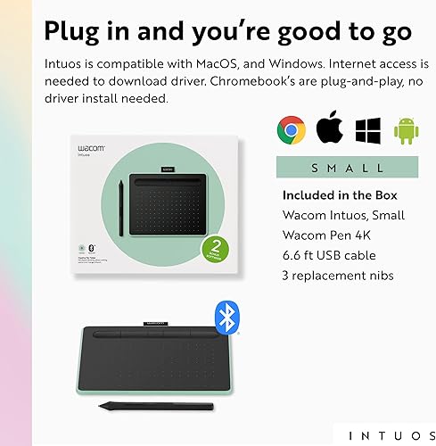 Miniatura 19 de Wacom CTL4100 Intuos - Tableta de dibujo con 3 programas de software incluidos, 7.9 "x 6.3", color negro.