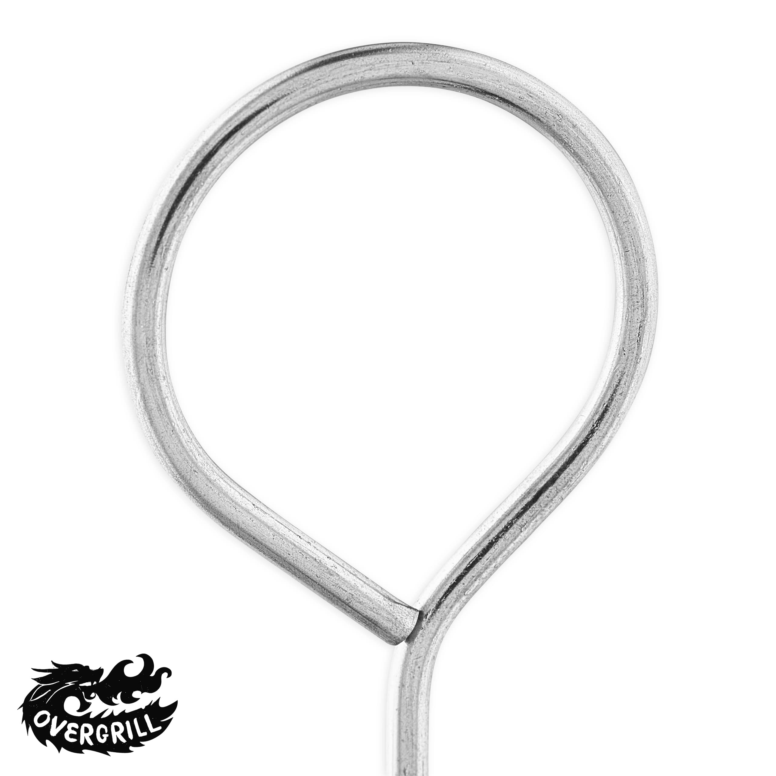 50 Brochettes Barbecue Acier Inoxydable OVERGRILL - 10 Cm, Réutilisables, Pour Grill Ou Four
