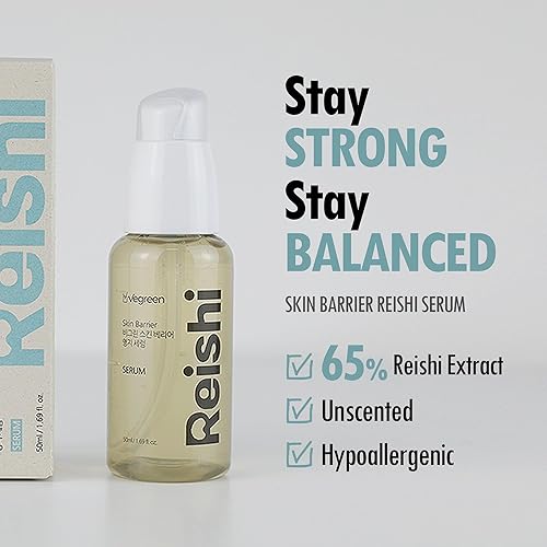Miniatura 7 de VEGREEN Skin Barrier Reishi Face Serum Skin Barrier Skin Barrier Repair Moisturizer  Suero hidratante coreano con extractos de hongos y fermento de