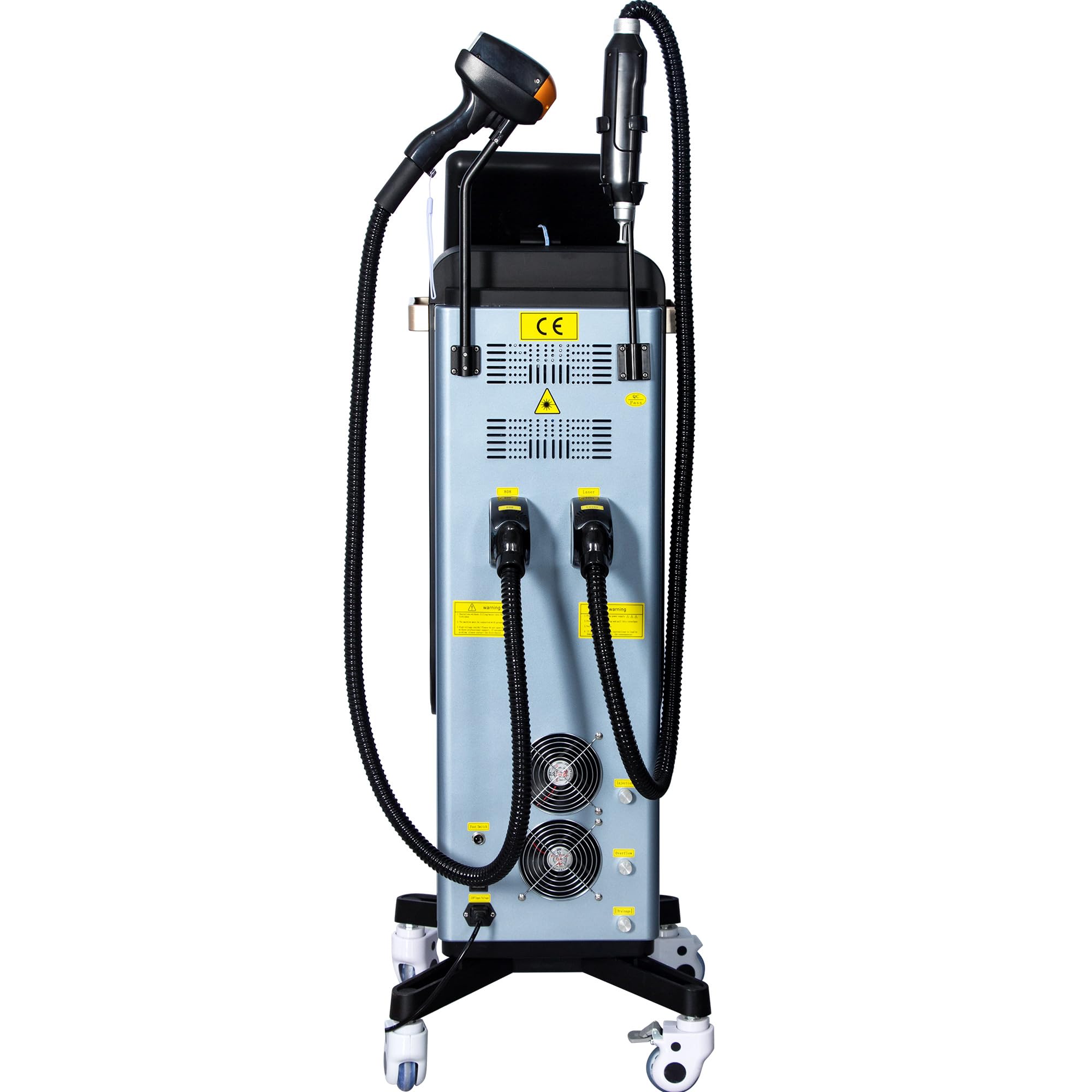 Dispositivo Epilatore Laser Verticale 2 in 1 Diodo FAC + Picosecondo, 4 Lunghezze d’Onda Raffreddamento Zaffiro, Schermo Touch, Base Rotante per Centri Estetici Professionali