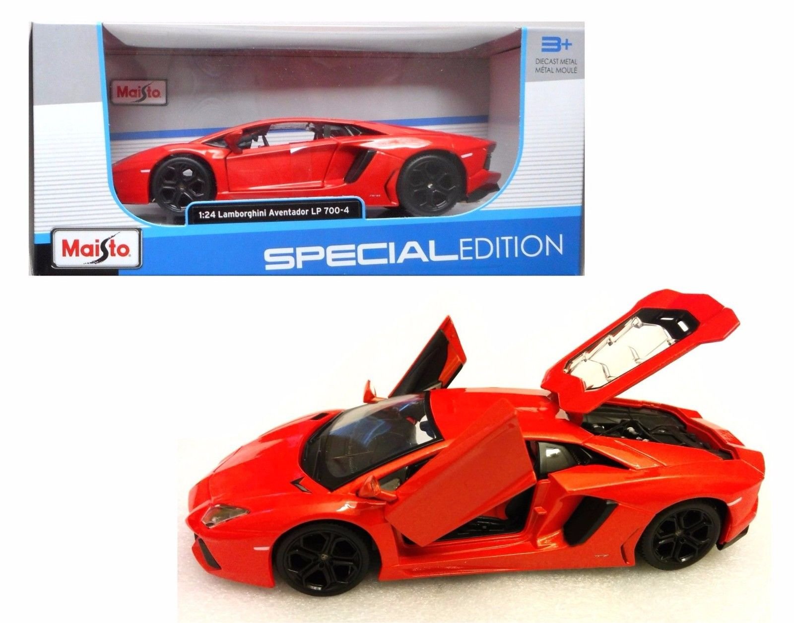 1:24 W/B Special Edition - Orange 2011 Lamborghini Aventador LP-700 Diecast Model Car