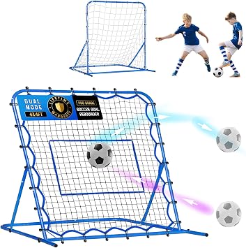 Soccer Baseball Rebounder Soccer Goal Net, Volleyball Rebound Pitchback Net | Quick Switch Angle Soccer Softball Training for Ball Control, Passing, Bounce Back Practice, Easy Setup Lacrosse Soccer Gifts