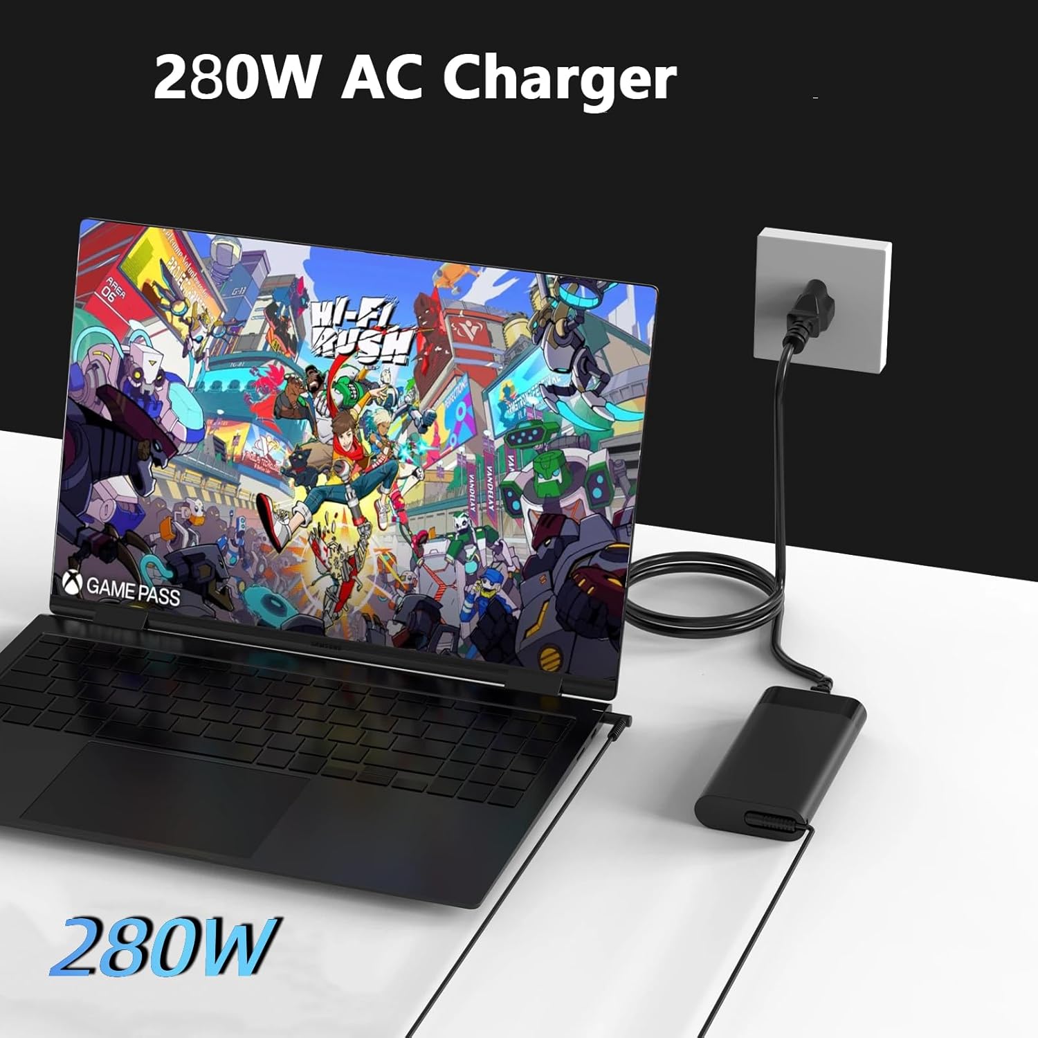 280W 20V 14A AC Charger Compatible with HP OMEN 16 Gaming Laptop ZBook Fury/Studio 16 G11 G10 G9 TPN-LA27 TPN-CA26 A280A011P PA-1281-08HT M94073-001 M94073-002 M95376-001 Power Supply Cord