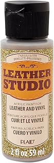 Leather Studio Leather Paint (2-Ounce), Gold Glitter