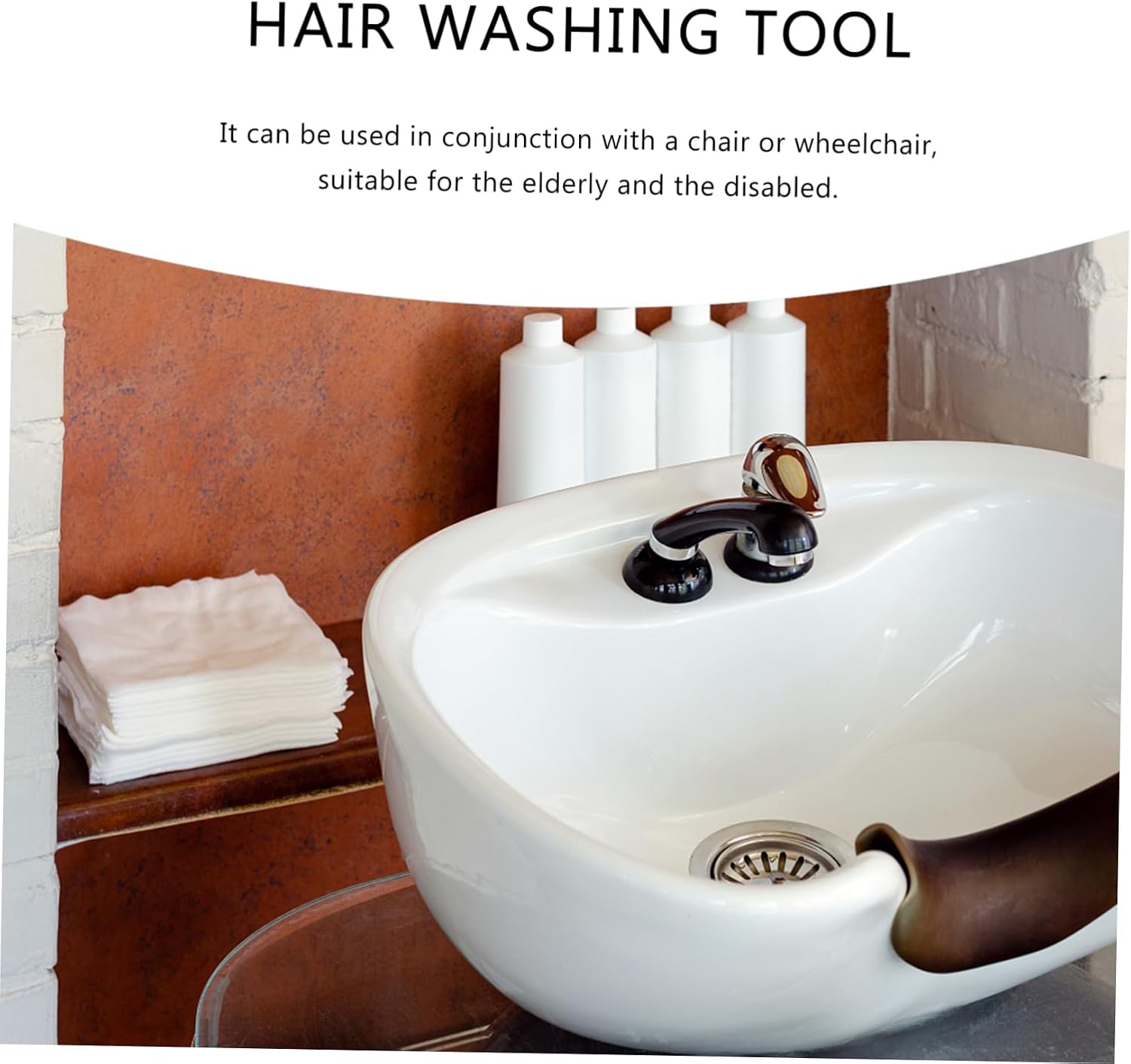 Plastic Shampoo Basin Lightweight Portable Hair Washing Tray for Chair Use