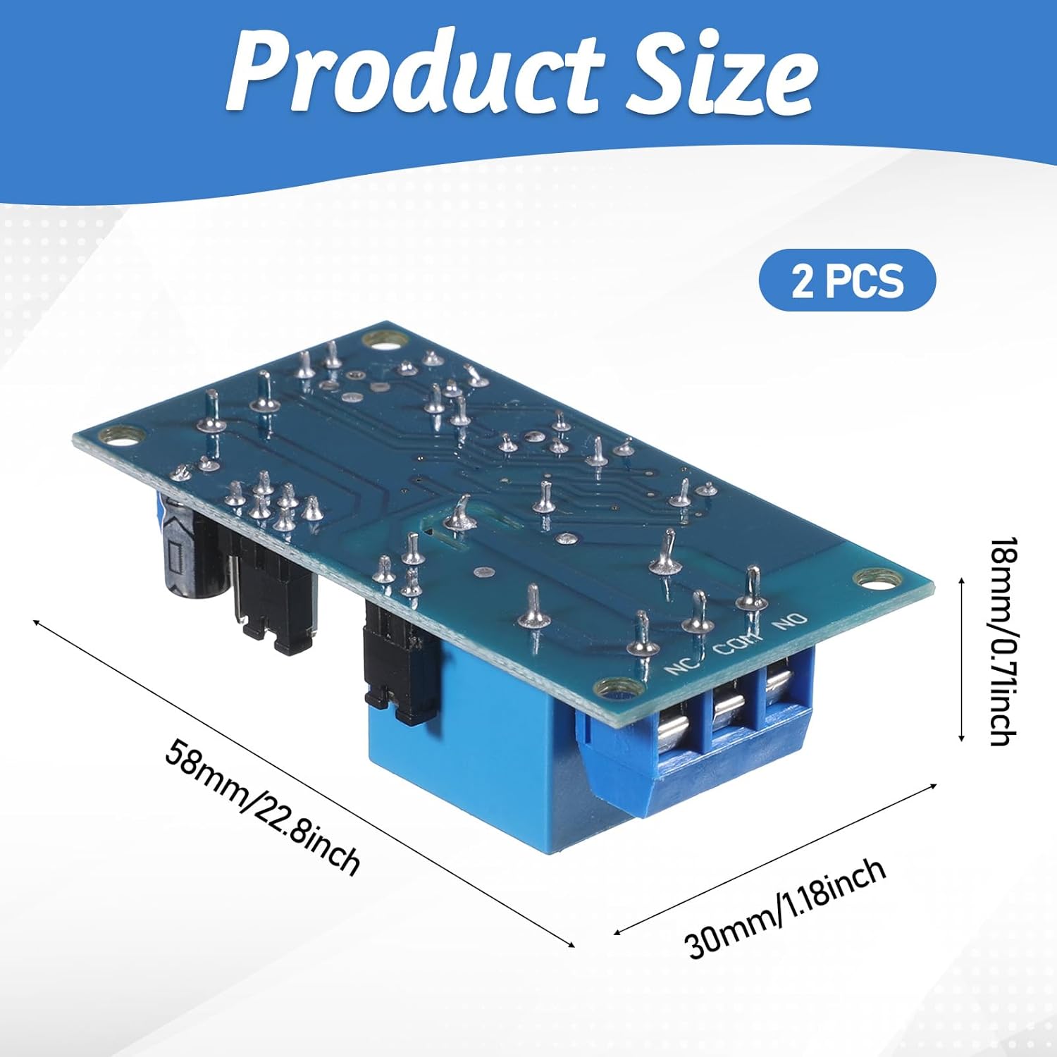2 Pcs 12v Delay Relay, Delay DC 12V Relay, | with Timer Board Module Delays Turn On/Delays Turn Off, 12 Volt Timer Switch