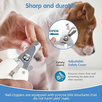 Aglads 3PCS Cat Rabbit Bunny Dog Grooming Kit, Self-Cleaning Slicker Cat & Dog Brush for Shedding, Fine-Needle Comb, Pet Nail Clipper & File for Long/Short-Haired Pets, Easy to Remove Loose (3, blue)