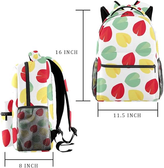 Kids Backpack, Fortune Cookie Pattern School Backpack, Waterproof Rucksack Casual Daypack, Book Bag Laptop Bag for Men Women