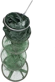 Fishing Net Bag Screen Cloth Fish Catching Cage Lightweight Strong Load Capacity with Hand Clasp Easy Emptying for Anglers
