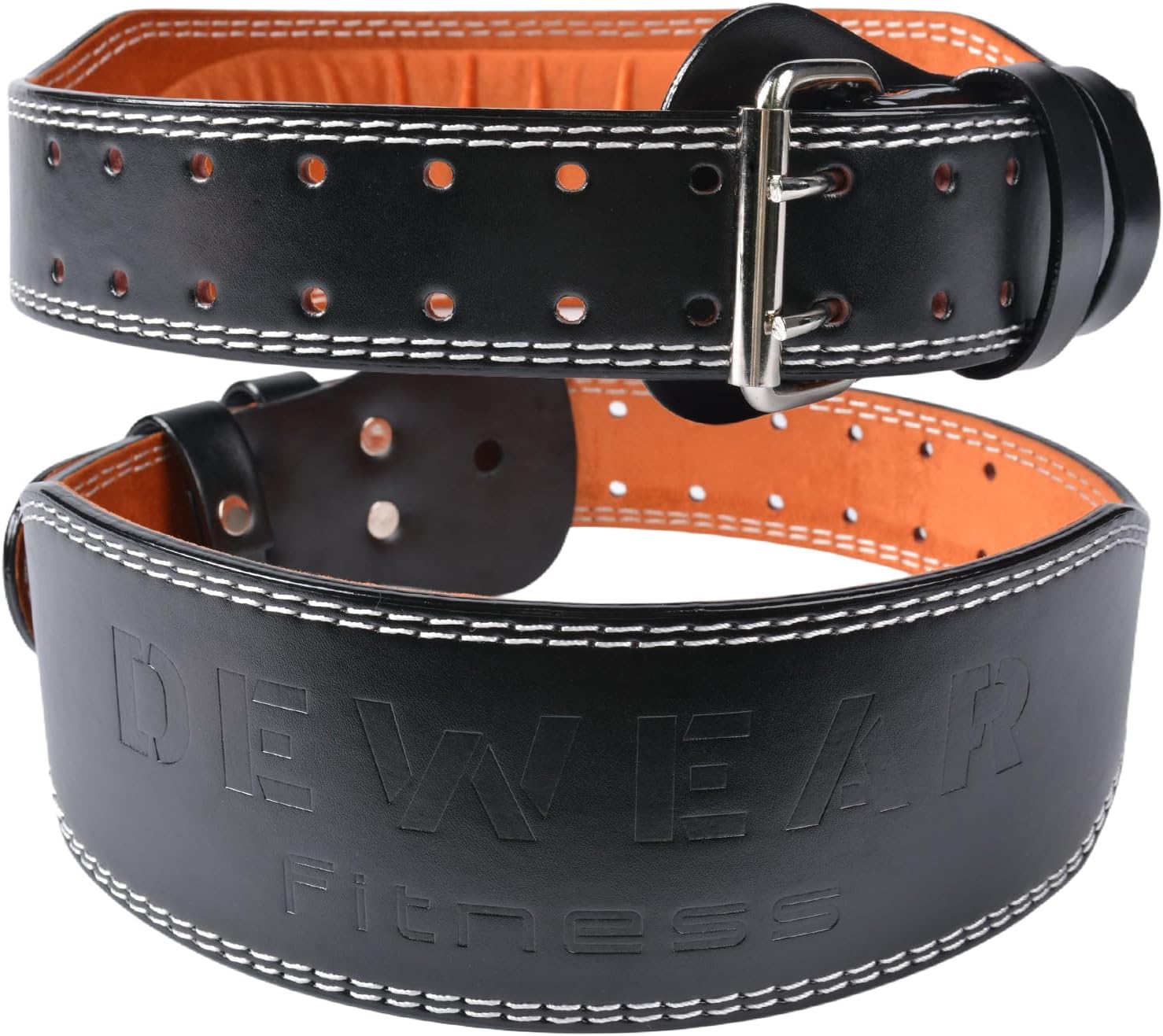 Cinturón de cuero para levantamiento de pesas, soporte lumbar acolchado de 4 y 6 pulgadas, 10 agujeros ajustables, cinturón de peso para gimnasio,