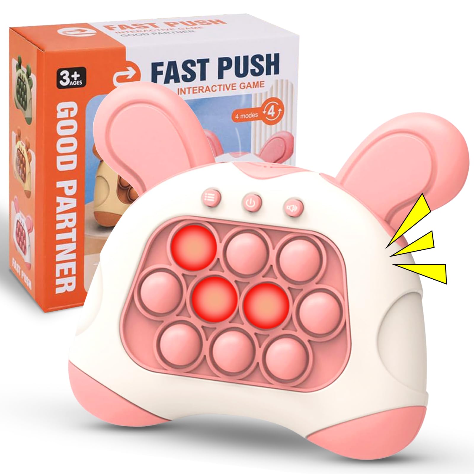 BoloShine Popit Juguete Electronico, Descompresión Interactivos Pop It Fidget Toy, Quick Push Burbujas Sensory Juguetes Consola, Rompecabezas Máquina de Juego para Niños Niñas Adolescentes