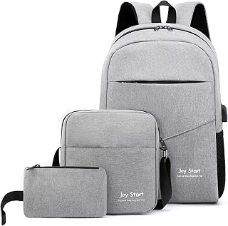 Homesen Mochila com 3 pçs Mochila Feminina Masculina Laptop Mochila Bolso Pequeno para Viagem Escola Trabalho Trabalho Faculdade Cabe até 15,6 polegadas