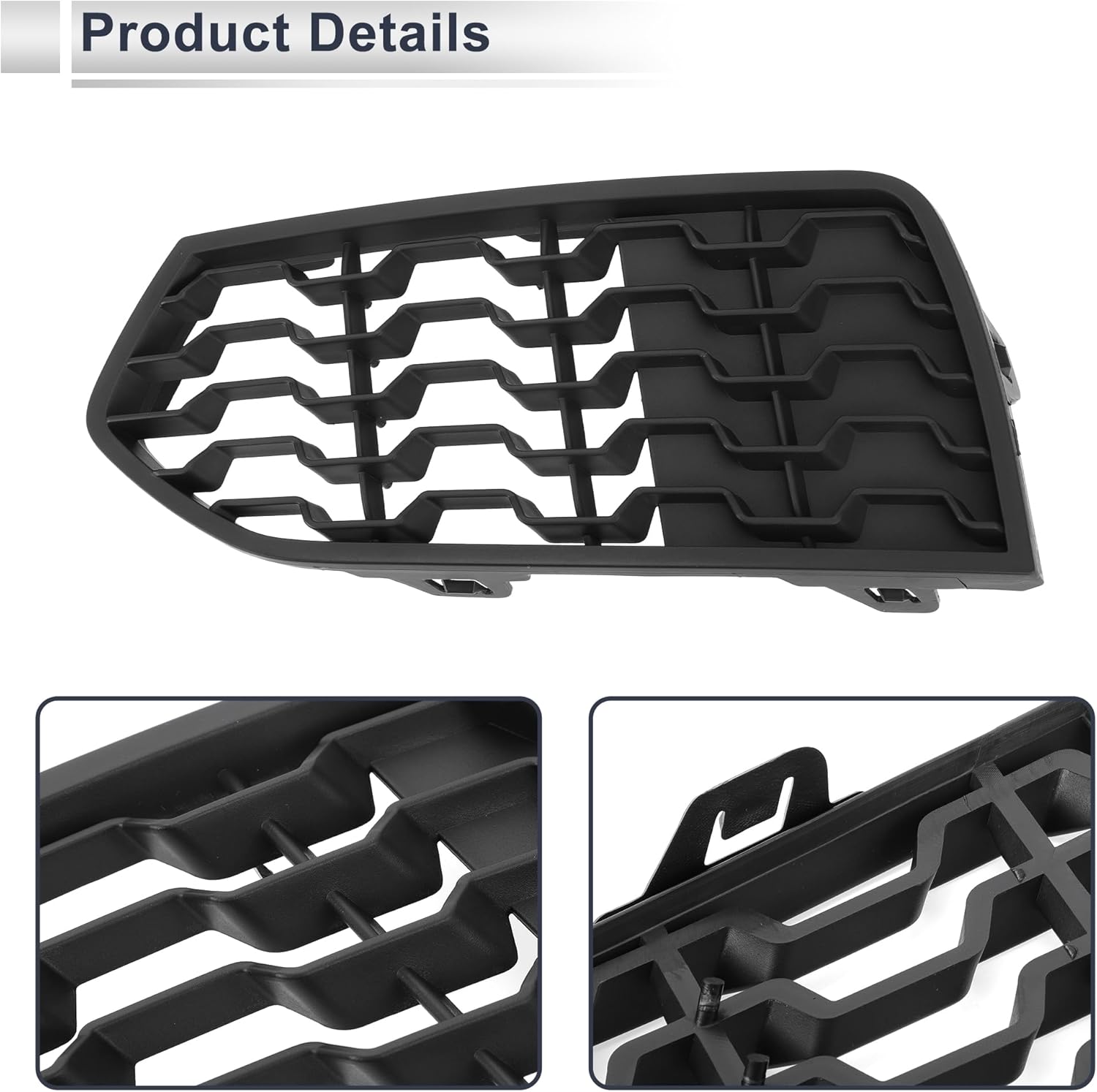 Front Left Fog Light Grill for BMW 2 Series F22 2012-2017 Front Lower Bumper Fog Light Cover Inserts No.51118056797 ABS 1pc - Image 4