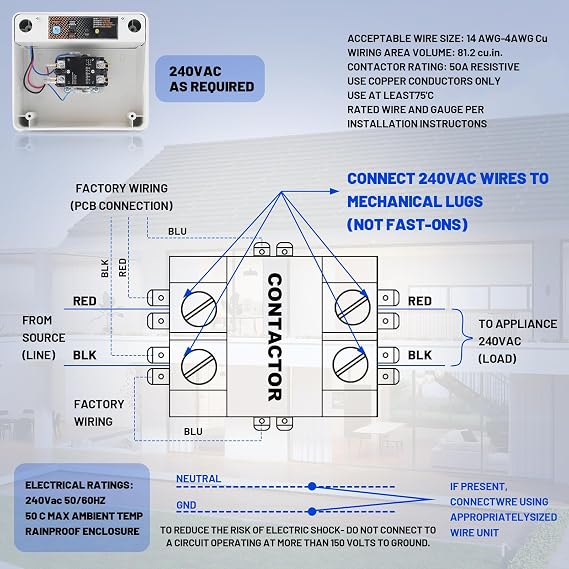 50 Amp Load Manager Smart Management Module compatible with Generac 7000