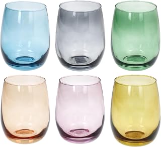 Tognana, Set mit 6 Gläsern 400 cc Rhapsody, Glas, Mehrfarbig